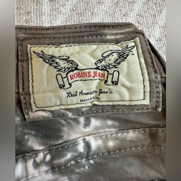 Robin's Jean Vintage Sz 27 Woman’s Embroidered Tie Dye Skinny Stretch - Picture 5 of 13